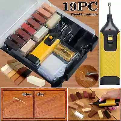 Laminate Floor Repair Kit Worktop Furniture Wax System For Chips Scratches19pcs. • £12.69