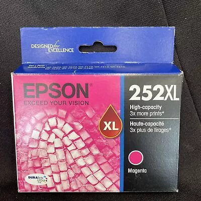 Genuine Epson 252XLMagenta Ink Cartridge High Yield T252XL320 NEW 09/2024 • $18.99