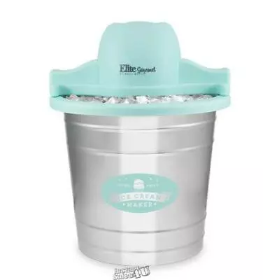 Elite Gourmet 4-Quart Metal Bucket Ice Cream Maker • $69.99