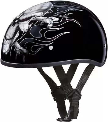 Daytona Helmets Motorcycle Half Helmet Skull Cap - Cross Bones 100% DOT Approved • $77.36