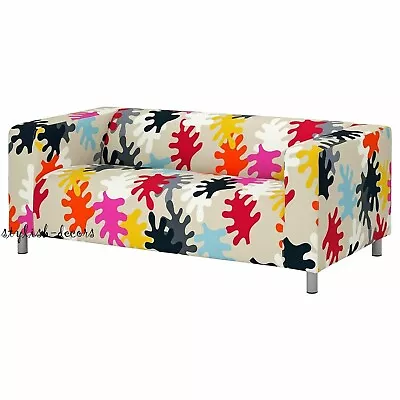 IKEA Klippan Loveseat Cover Mattsbo Abstract 2-Seat Sofa Slipcover Brand New NIP • £132.58