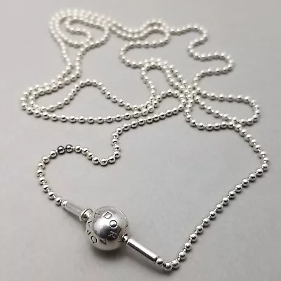 Pandora Sterling Silver Ball Bead Chain Necklace Long 80cm (31.5 ) 12.1g • £49.99