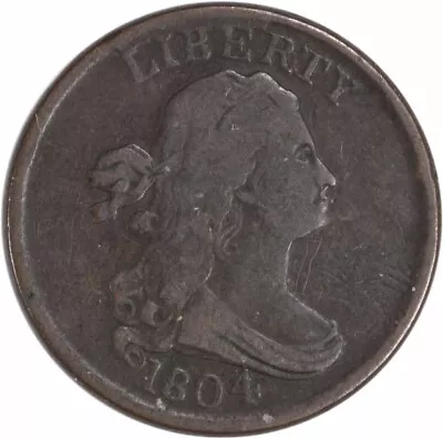 1804 Half Cent Crosslet 4 Stems VF Uncertified #730 • $204