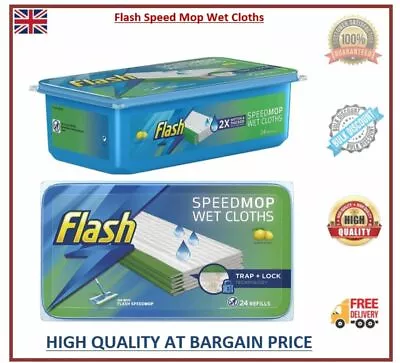 £38.45 • Buy Flash Speedmop Wet Cloths Refills Speed Mop Refill Cloths 24- 96 Packs Refills
