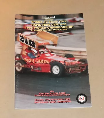 1995 Ringwood Brisca F2 Stock Car World Championship Programme 17 Sept • £3.49