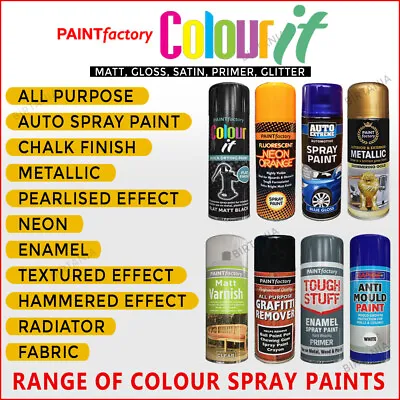 £6.37 • Buy Spray Paint Aerosol Auto Car Primer Matt Gloss Metallic Wood Metal Plastic- B5