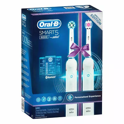 Oral-B Smart 5 5000 Electric Toothbrush With White Dual Handle Brand New • $184.99