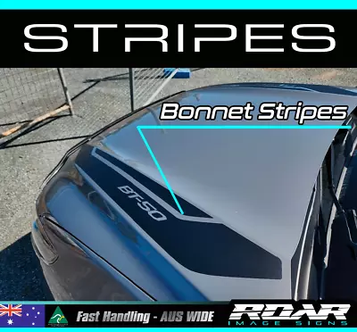 AM BONNET Stripes Fit 2020-2023 MAZDA BT50 Kit Stickers Decals 4x4 4WD BT-50 • $79