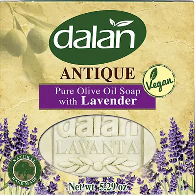 6 X Dalan Antique Hand Made Olive Oil Soap With Lavender 100% Vegetable Based • £12.79