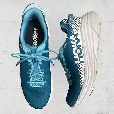 Hoka One One Rincon 2 Men's Blue Moon White Running Shoe Size 11 • $47.95