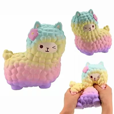 $14.66 • Buy Jumbo 12cm S Quishy Alpaca Galaxy Slow Rising Cream Scented Fun Animal Toys Gift