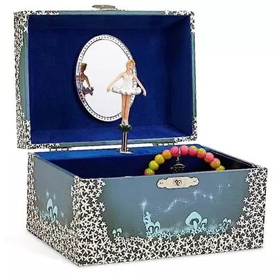  Girl's Musical Jewelry Storage Box With Twirling Fairy Blue And White Star  • $28.60