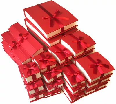 Red Jewelry Gift Boxes For Jewelry Boxes Magnetic Ribbon QUALITY Gift Boxes • $9.99