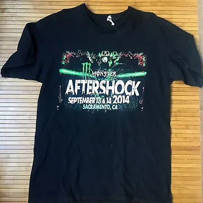 Designer Aftershock 2014 Monster Energy T-Shirt Men's Black Size US L Rare • $89.99