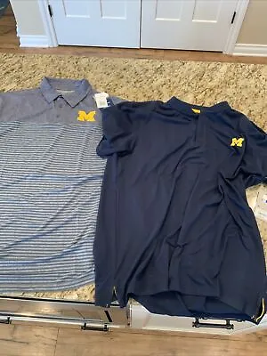 NWT - Lot Of 2 - Michigan Golf Polo Shirts Mens - Size Large • $20