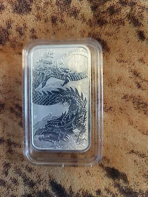 Perth Mint 2023 Dragon 1oz Silver 999 Bullion Bar • £25