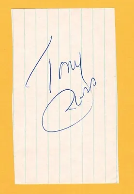 Tony Ross Autographed Signed 1970s Lutte Wrestling Star Vintage Cut Signature • $5.10