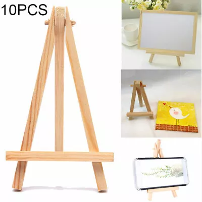 10pcs Mini Wooden Easel Table Wedding Picture Name Card Holder Display Stand • £7.39