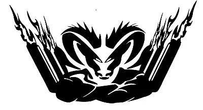 Fire Tribal Ram Head Vinyl Decal Sticker Muscle Truck Car CHOOSE COLOR AND SIZE • $10.99