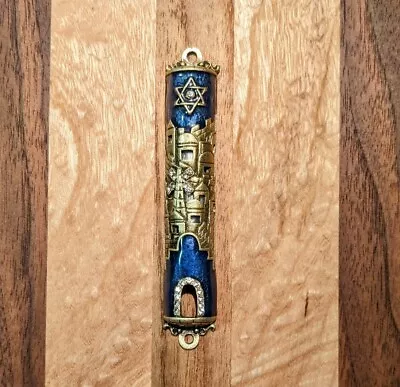 4  Metal Mezuzah Hand Made Israeli Jerusalem Style • $16.95