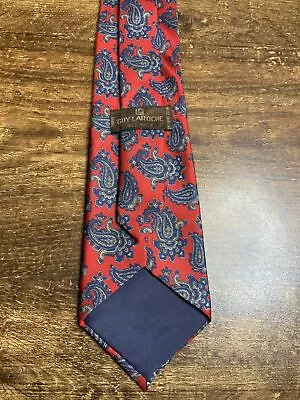 Valentino Tie Red Paisley Necktie Classic Made In USA 100% Silk • $15.99