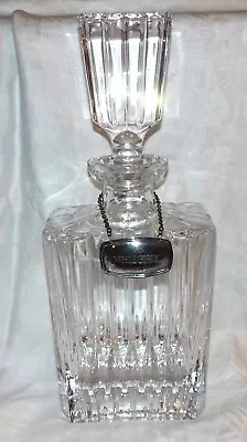 Vintage Heavy Mikasa Park Lane Full Lead Crystal Decanter W Stopper Whiskey • $115