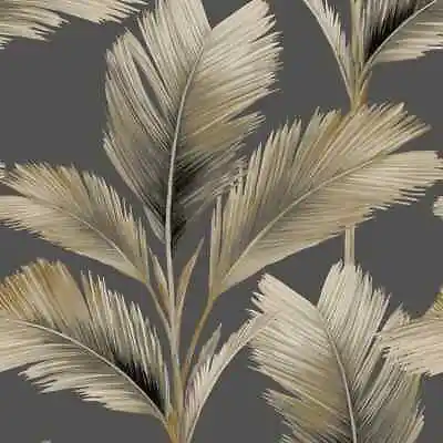 Belgravia Kailani Leaf Floral Wallpaper Grey 59116 • £9.79