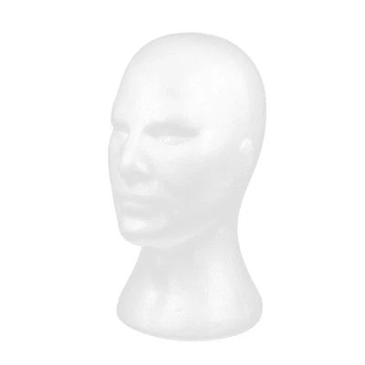 £9.45 • Buy White Male Mannequin: Stand Polystyrene Display Holder For Hair Hats Hairpieces