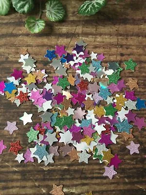 Multicoloured Small Glitter Stars Table Confetti Party Birthday Crafting • £3.29