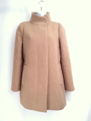 J Crew Mercantile City Coat Heather Acorn Camel Tan Wool Blend Women's  0 • $29.99