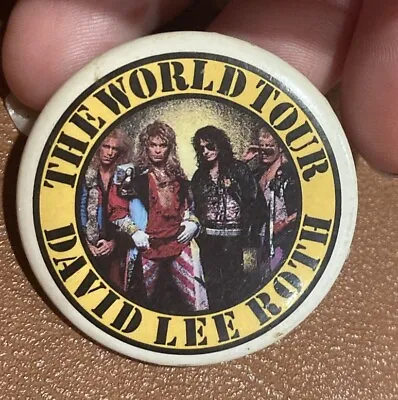 Rare Vintage 1980S DAVID LEE ROTH Promo Pin TOUR Button Solo Badge VAN HALEN • $9.99