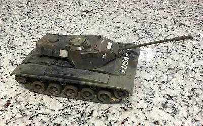 Vintage Processed Plastic Co. Plastic Swivel Top Toy  Green Army Tank #7520 10  • $12