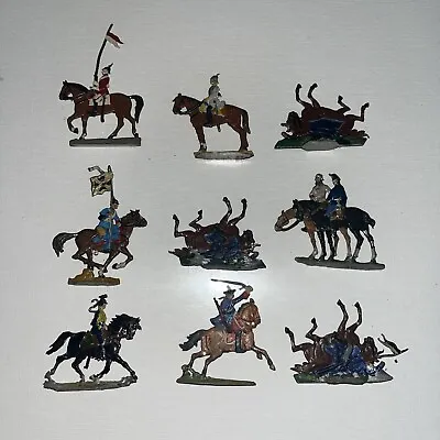 Tin Flat Toy Soldiers 30mm X 9 # 1 • $11.37