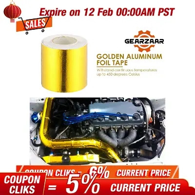 2 X 16'Adhesive Exhaust Header Turbo Manfold Pipe Aluminum Heat Shield Wrap Qdkp • $7.59