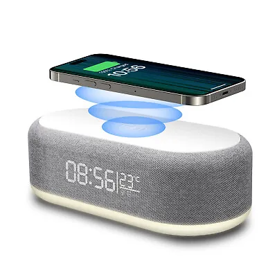 15W Wireless Charger Charging Dock Alarm Clock For Apple IPhone Samsung Android • $34.09