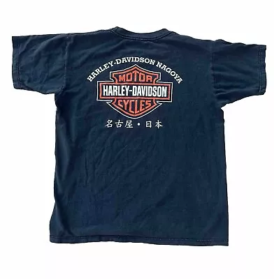 Harley-Davidson Nagoya Japan Graphic T Shirt Black Size Large? Big Crest Vintage • $25