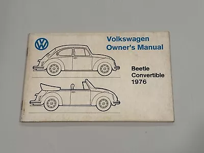 Volkswagen 1976 Beetle Convertible Owners Manual USED • $10