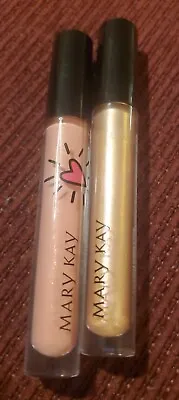 2 Mary Kay Unlimited Lip Gloss Bronze Pink 0.13 Oz New Lot Of 2 • $17.99