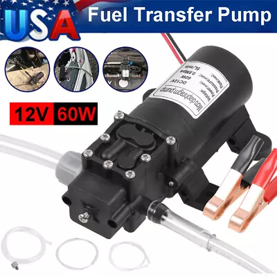 12V 60W 5L/min Fuel Transfer Pump Oil Diesel Gasoline Kerosene Car Tractor Truck • $24.60