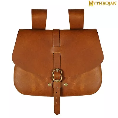 Buckle Leather Belt Bag Medieval Pouch Renaissance Cosplay SCA LARP Costume • $37.99