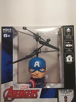 Marvel Avengers Captain America Flying Character UFO Helicopter World Tech Toys • $24.99