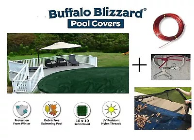 Buffalo Blizzard Swimming Pool Supreme Winter Cover W/ Leaf Net - (Choose Size) • $131.94