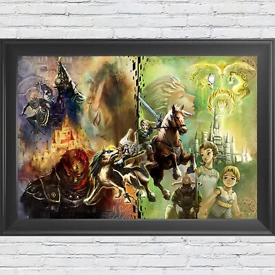 The Legend Of Zelda Twilight Princess HD Poster 12 X18  Nintendo Wii U • £9.64