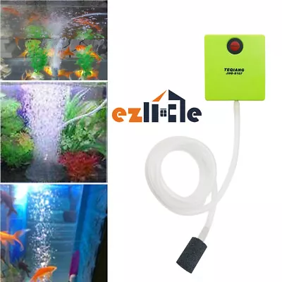 $12.99 • Buy Portable Aquarium Fish Tank Air Pump Battery Operated Mini Aquarium Oxygen Pump