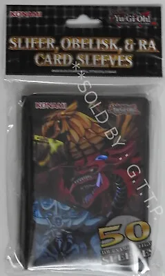 Yugioh!  Slifer Obelisk & Ra Card Sleeves / Deck Protector(x50) - Free Uk P&p • £7.99