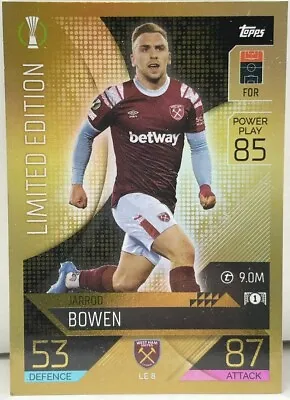 Jarrod BOWEN Limited Edition Match Attax 2022/2023 Europa League West Ham 22/23 • £0.99