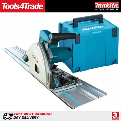 Makita SP6000J2 165mm Plunge Cut Circular Saw 240V With 1.5m Guide Rail & Case • £417