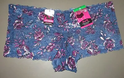 MAIDENFORM~L 7~DMCLBS~Floral Lace Sexy Must Haves Lace Cheeky Boyshort • $8.99