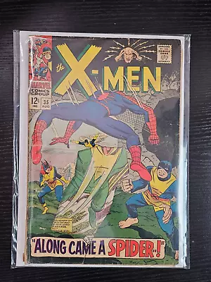 X-MEN #35 1967 Vs SPIDER-MAN Cutout Low Grade Marvel. 1st App Changeling. KEY • $39.95