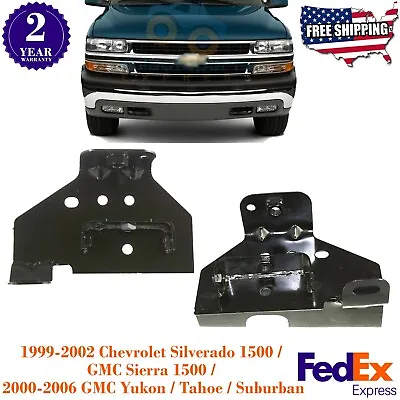 Front Bumper Bracket Set For 1999-2002 Silverado Sierra 1500 / 00-06 Yukon Tahoe • $60.44